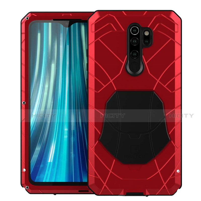 Funda Bumper Silicona y Plastico Carcasa Frontal y Trasera 360 Grados R02 para Xiaomi Redmi Note 8 Pro Rojo