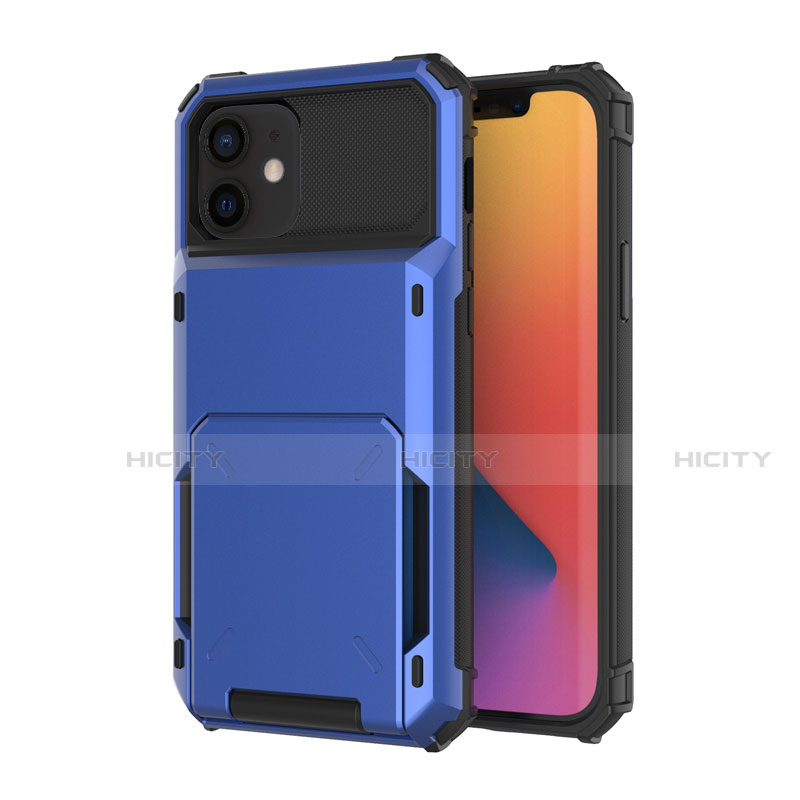 Funda Bumper Silicona y Plastico Carcasa Frontal y Trasera 360 Grados R03 para Apple iPhone 12 Mini Azul