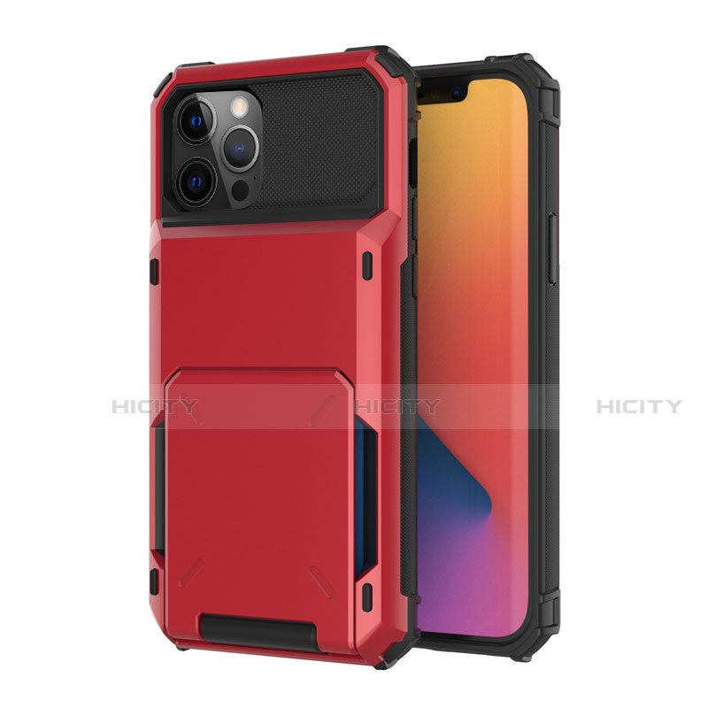 Funda Bumper Silicona y Plastico Carcasa Frontal y Trasera 360 Grados R03 para Apple iPhone 12 Pro Rojo