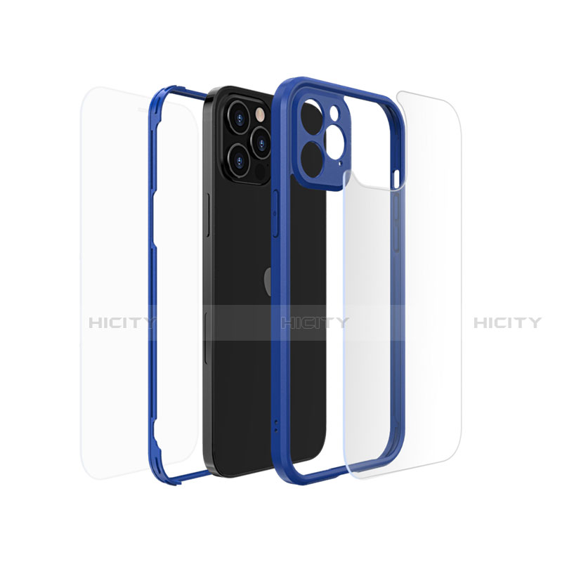 Funda Bumper Silicona y Plastico Carcasa Frontal y Trasera 360 Grados R05 para Apple iPhone 12 Pro