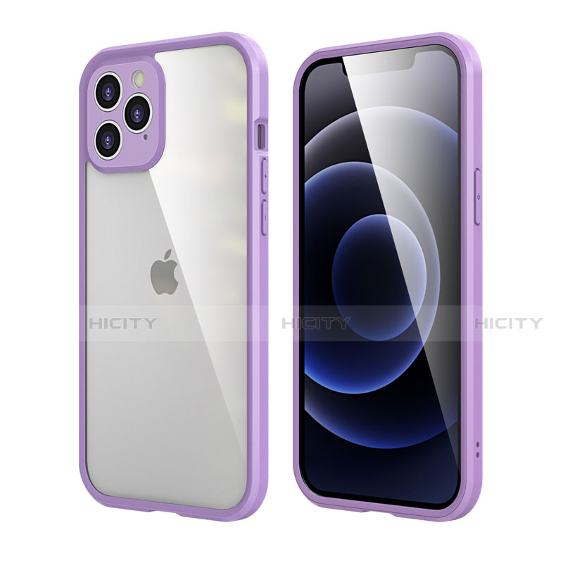 Funda Bumper Silicona y Plastico Carcasa Frontal y Trasera 360 Grados R05 para Apple iPhone 12 Pro