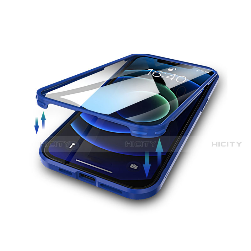Funda Bumper Silicona y Plastico Carcasa Frontal y Trasera 360 Grados R05 para Apple iPhone 12 Pro Max