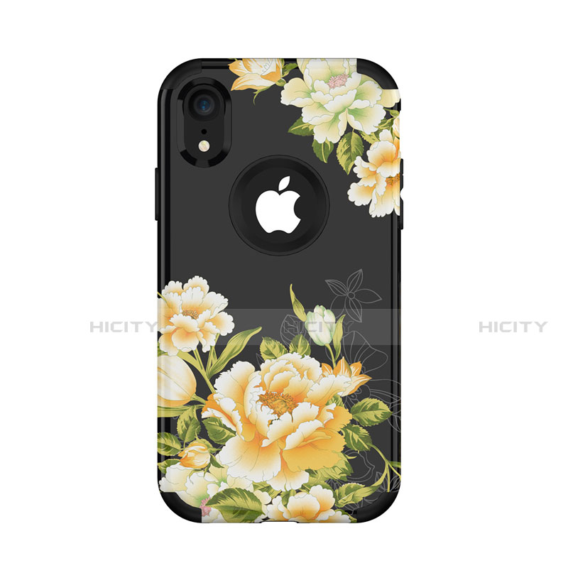 Funda Bumper Silicona y Plastico Carcasa Frontal y Trasera 360 Grados U01 para Apple iPhone XR