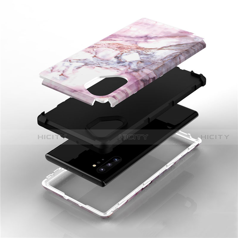 Funda Bumper Silicona y Plastico Carcasa Frontal y Trasera 360 Grados U01 para Samsung Galaxy Note 10 Plus