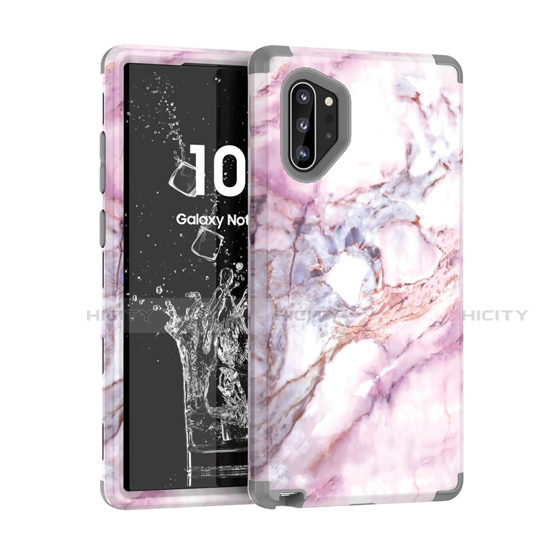 Funda Bumper Silicona y Plastico Carcasa Frontal y Trasera 360 Grados U01 para Samsung Galaxy Note 10 Plus 5G