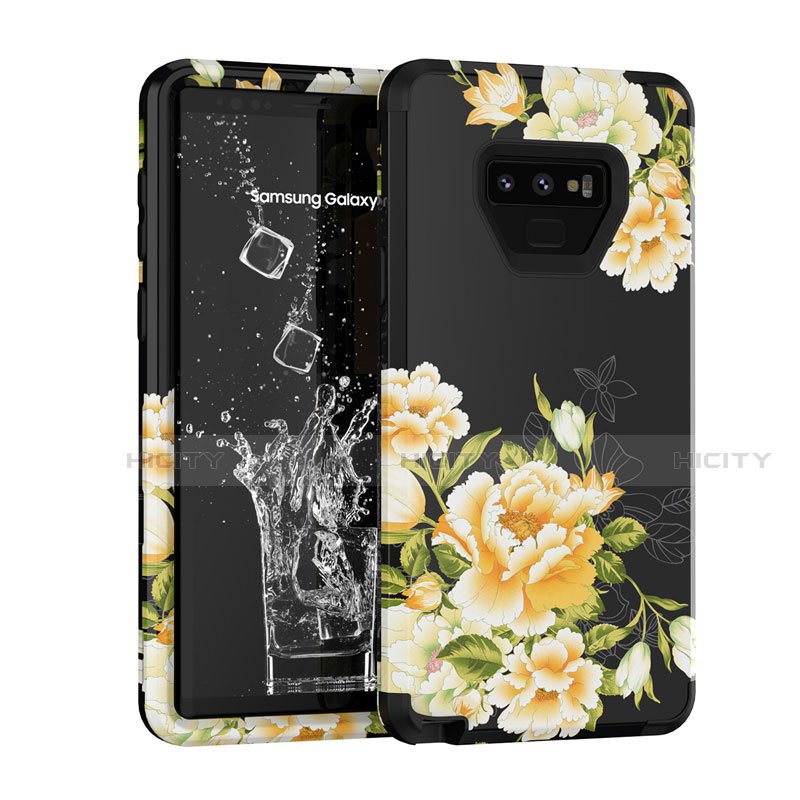 Funda Bumper Silicona y Plastico Carcasa Frontal y Trasera 360 Grados U01 para Samsung Galaxy Note 9 Negro