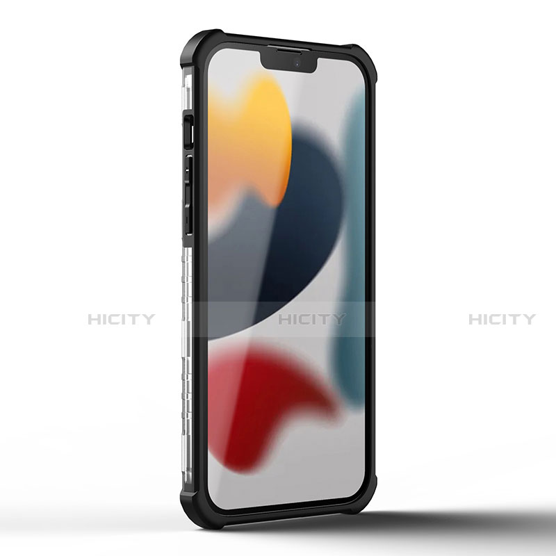 Funda Bumper Silicona y Plastico Carcasa Frontal y Trasera 360 Grados U02 para Apple iPhone 13 Pro Max