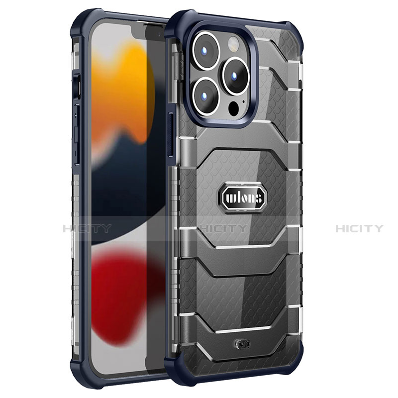 Funda Bumper Silicona y Plastico Carcasa Frontal y Trasera 360 Grados U02 para Apple iPhone 13 Pro Max