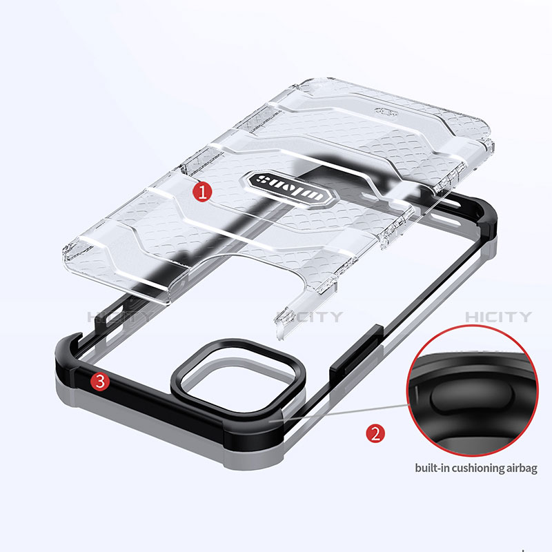 Funda Bumper Silicona y Plastico Carcasa Frontal y Trasera 360 Grados U02 para Apple iPhone 14