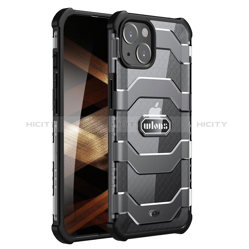 Funda Bumper Silicona y Plastico Carcasa Frontal y Trasera 360 Grados U02 para Apple iPhone 15