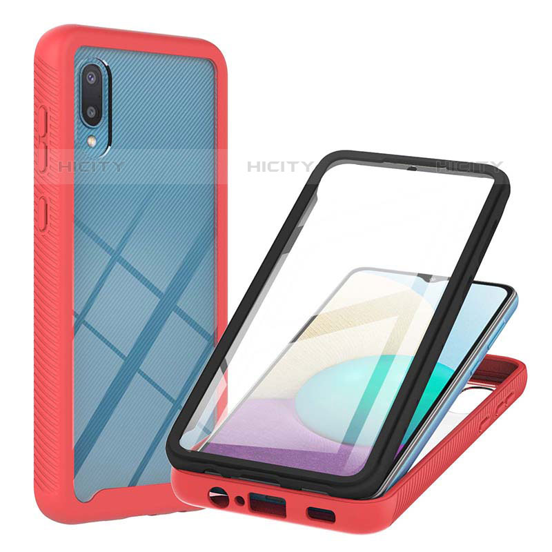 Funda Bumper Silicona y Plastico Carcasa Frontal y Trasera 360 Grados U02 para Samsung Galaxy M02