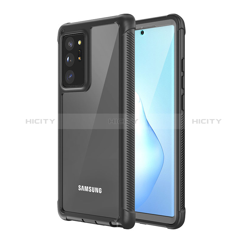 Funda Bumper Silicona y Plastico Carcasa Frontal y Trasera 360 Grados U02 para Samsung Galaxy Note 20 Ultra 5G Negro