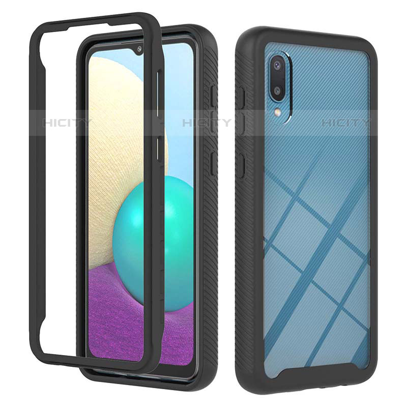 Funda Bumper Silicona y Plastico Carcasa Frontal y Trasera 360 Grados U03 para Samsung Galaxy M02