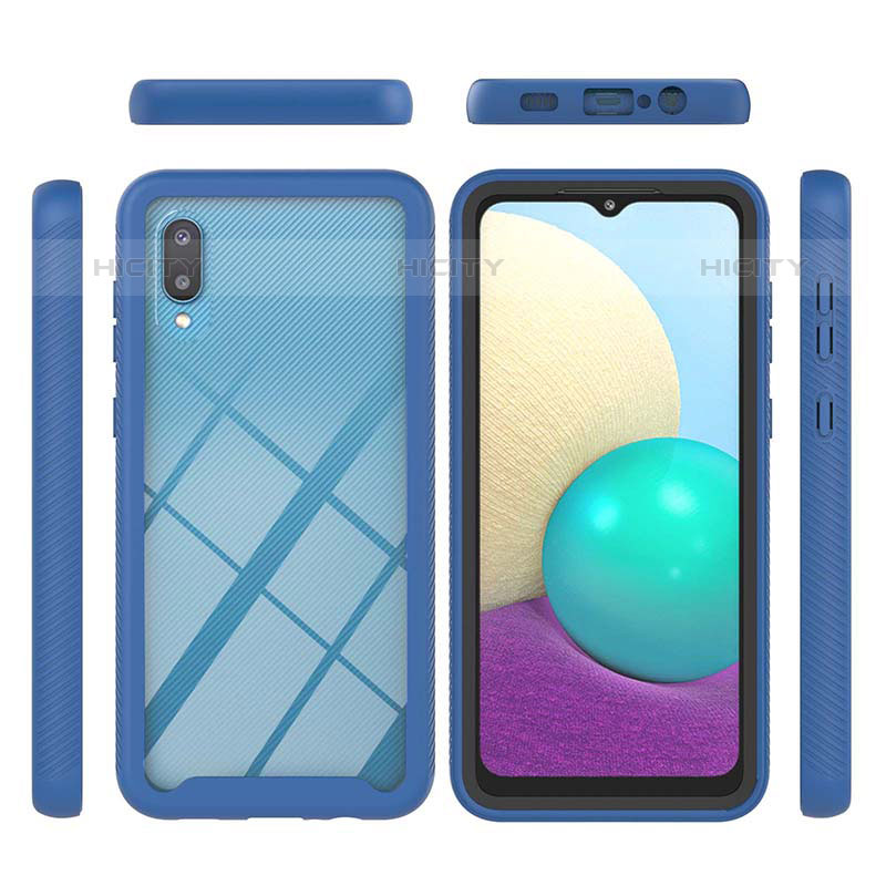 Funda Bumper Silicona y Plastico Carcasa Frontal y Trasera 360 Grados U03 para Samsung Galaxy M02