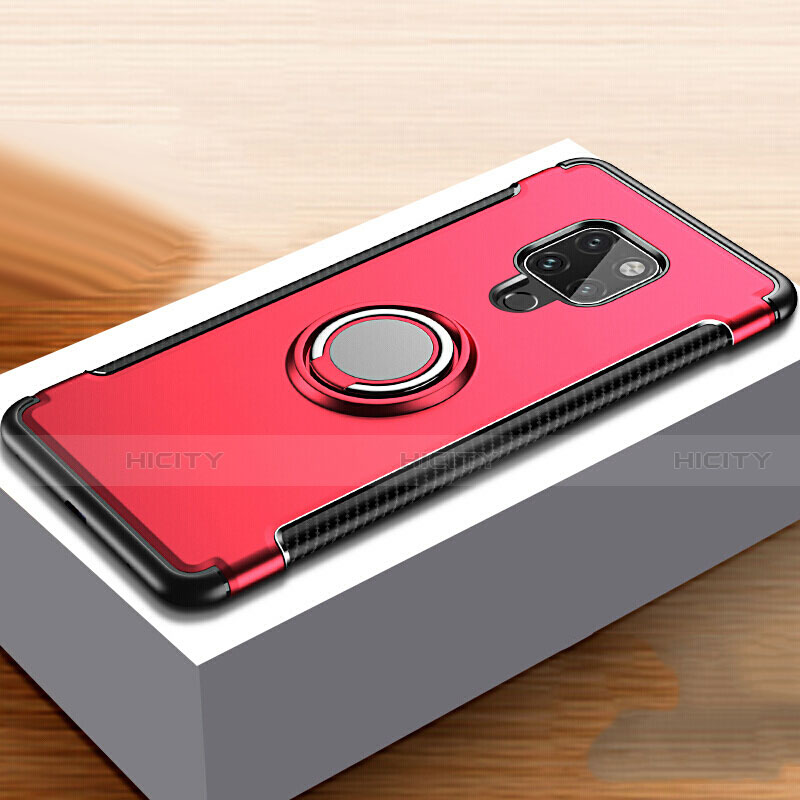 Funda Bumper Silicona y Plastico Mate Carcasa con Anillo de dedo Soporte para Huawei Mate 20