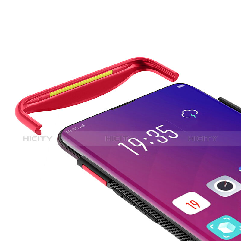 Funda Bumper Silicona y Plastico Mate Carcasa con Anillo de dedo Soporte para Oppo Find X