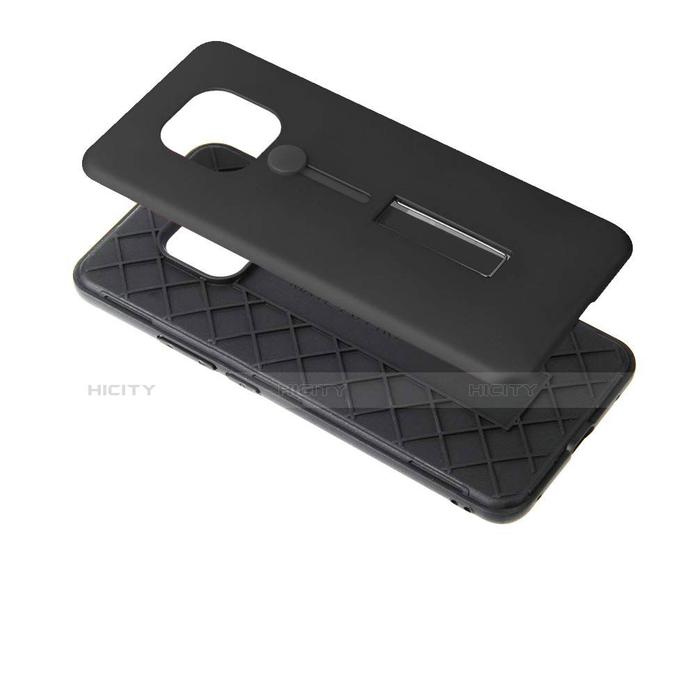 Funda Bumper Silicona y Plastico Mate Carcasa con Anillo de dedo Soporte S04 para Huawei P30 Lite