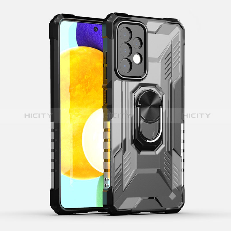 Funda Bumper Silicona y Plastico Mate Carcasa con Magnetico Anillo de dedo Soporte J01S para Samsung Galaxy A52s 5G