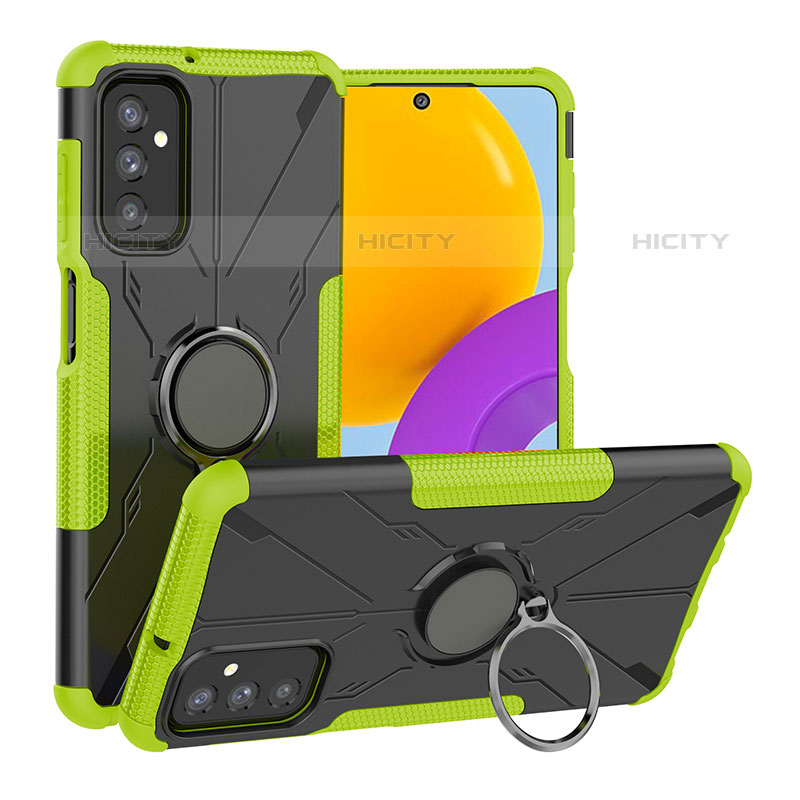 Funda Bumper Silicona y Plastico Mate Carcasa con Magnetico Anillo de dedo Soporte J01X para Samsung Galaxy M52 5G