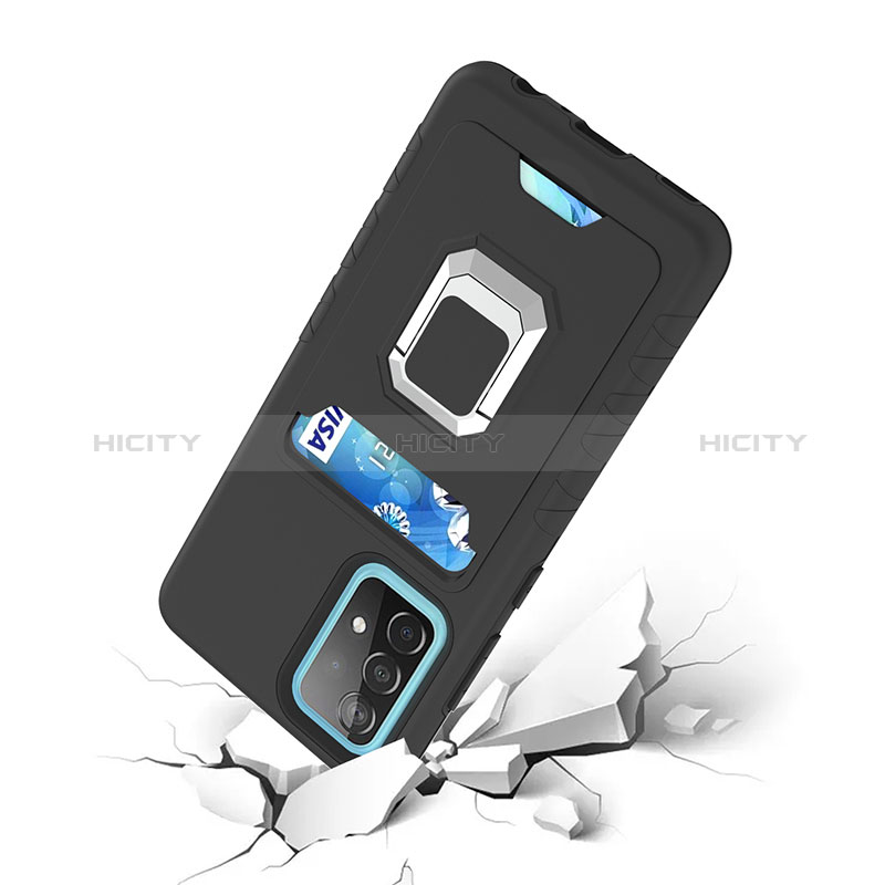Funda Bumper Silicona y Plastico Mate Carcasa con Magnetico Anillo de dedo Soporte J03S para Samsung Galaxy A52s 5G