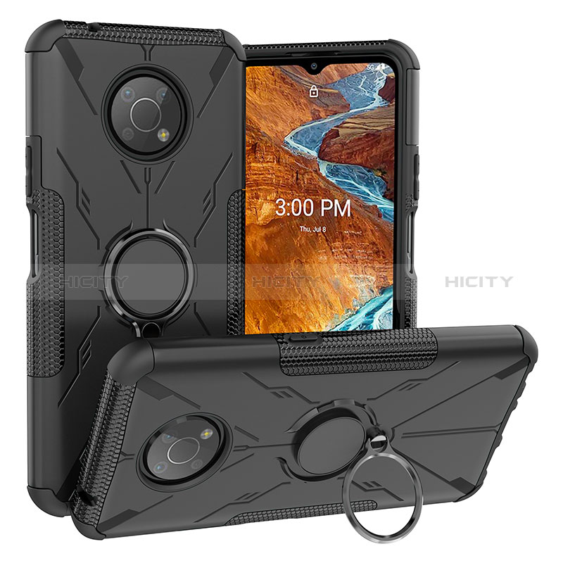 Funda Bumper Silicona y Plastico Mate Carcasa con Magnetico Anillo de dedo Soporte JX1 para Nokia G300 5G