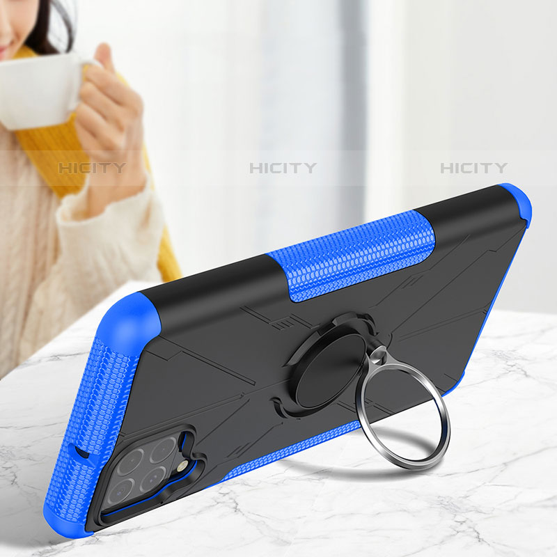 Funda Bumper Silicona y Plastico Mate Carcasa con Magnetico Anillo de dedo Soporte JX1 para Samsung Galaxy M62 4G