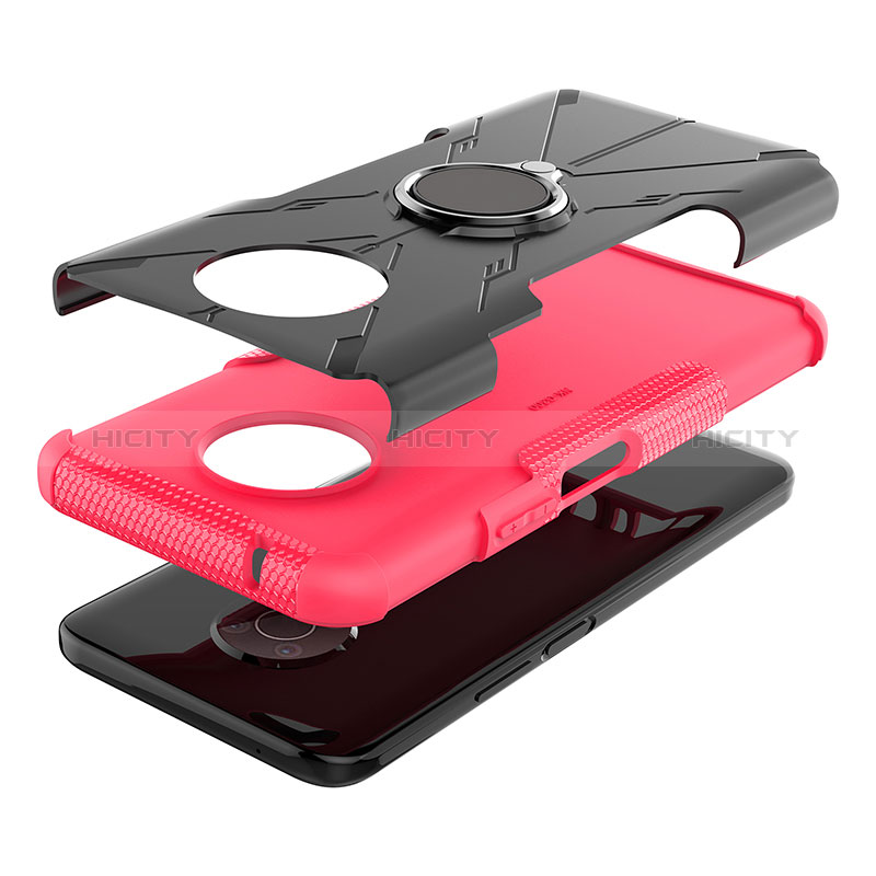 Funda Bumper Silicona y Plastico Mate Carcasa con Magnetico Anillo de dedo Soporte JX2 para Nokia G300 5G