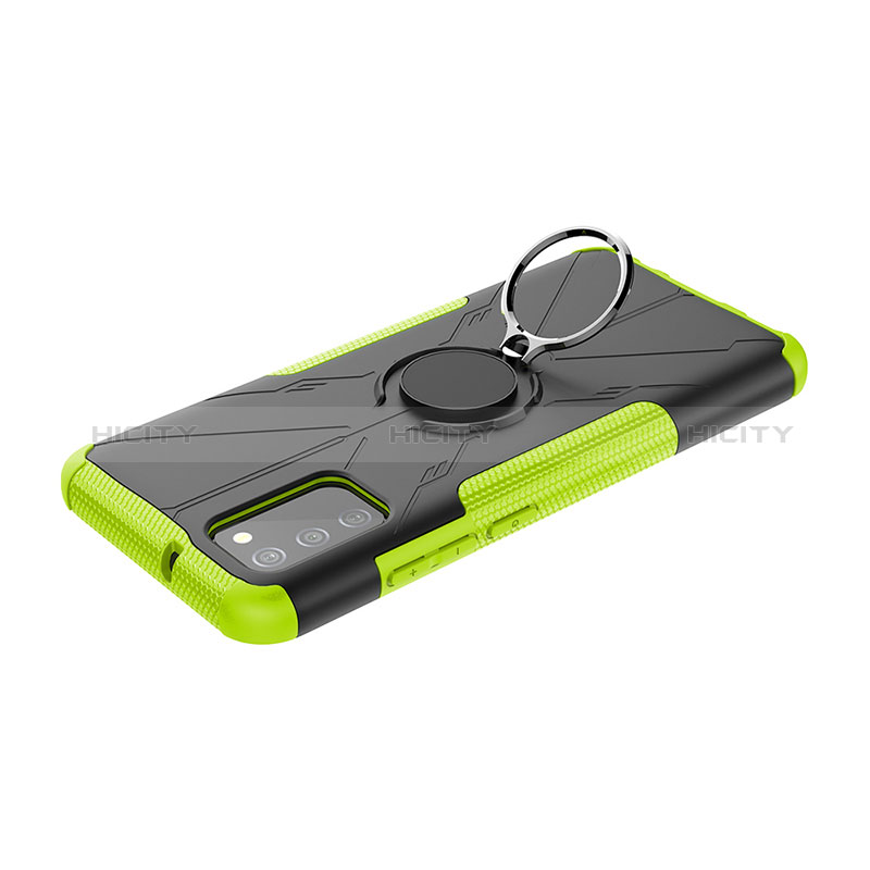 Funda Bumper Silicona y Plastico Mate Carcasa con Magnetico Anillo de dedo Soporte JX2 para Samsung Galaxy A02s