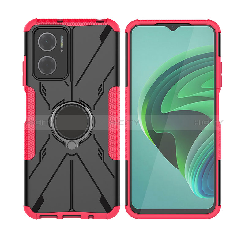 Funda Bumper Silicona y Plastico Mate Carcasa con Magnetico Anillo de dedo Soporte JX2 para Xiaomi Redmi Note 11E 5G