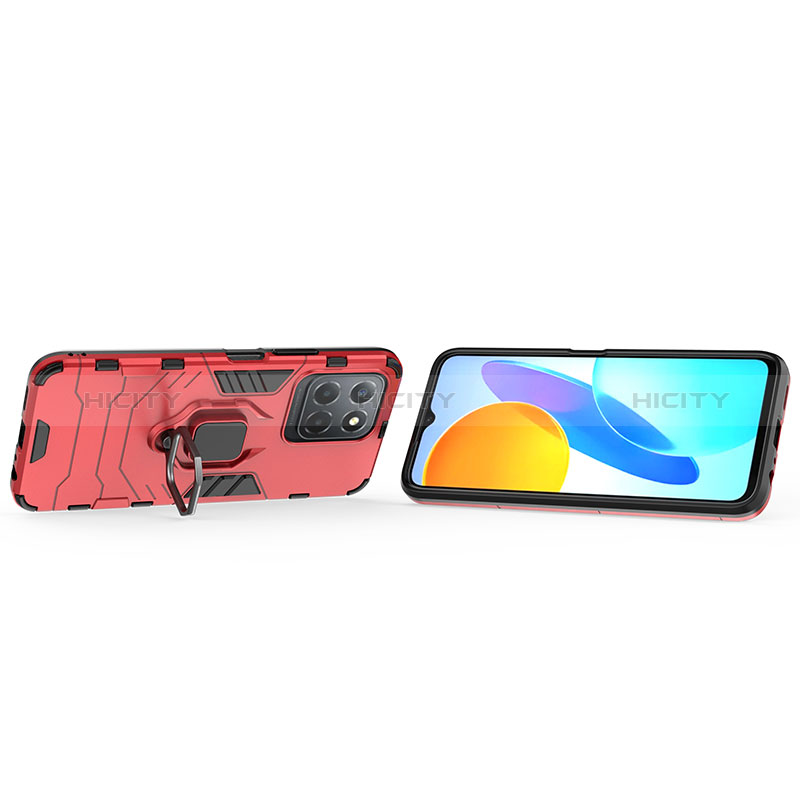 Funda Bumper Silicona y Plastico Mate Carcasa con Magnetico Anillo de dedo Soporte KC1 para Huawei Honor X6