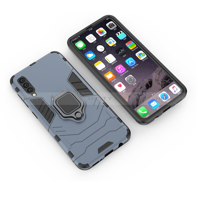 Funda Bumper Silicona y Plastico Mate Carcasa con Magnetico Anillo de dedo Soporte KC1 para Samsung Galaxy A50S