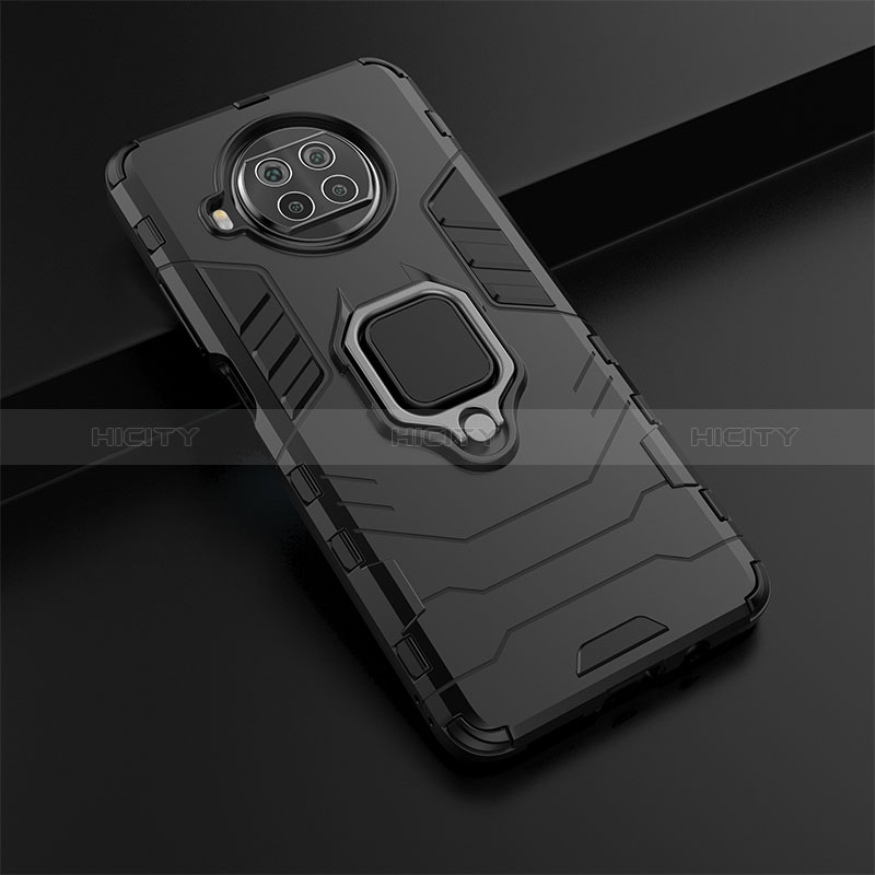 Funda Bumper Silicona y Plastico Mate Carcasa con Magnetico Anillo de dedo Soporte KC1 para Xiaomi Mi 10T Lite 5G