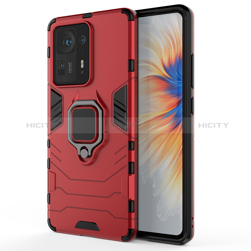 Funda Bumper Silicona y Plastico Mate Carcasa con Magnetico Anillo de dedo Soporte KC1 para Xiaomi Mi Mix 4 5G