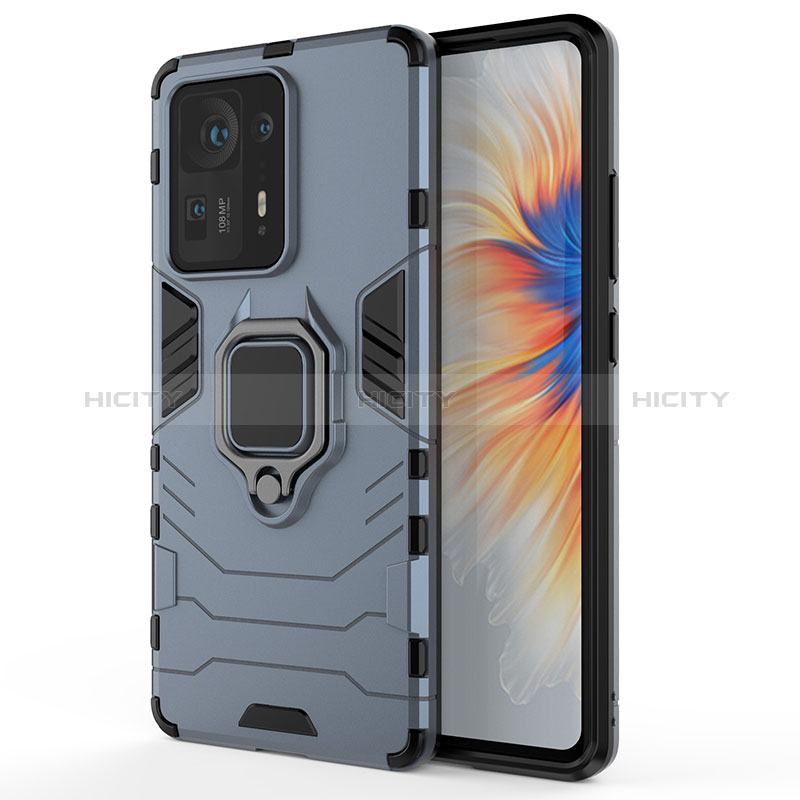 Funda Bumper Silicona y Plastico Mate Carcasa con Magnetico Anillo de dedo Soporte KC1 para Xiaomi Mi Mix 4 5G