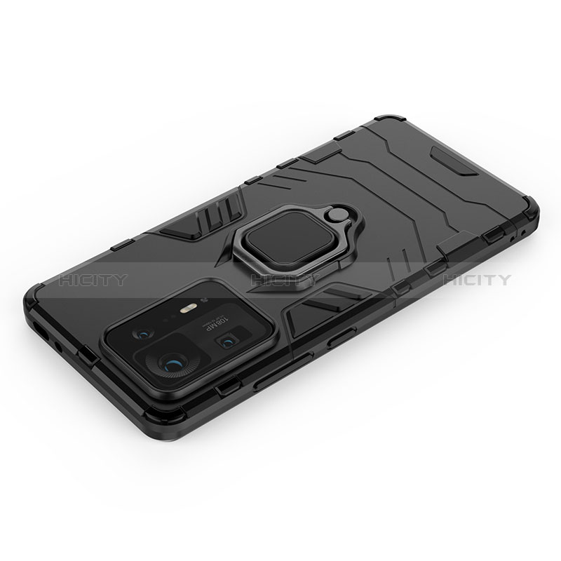 Funda Bumper Silicona y Plastico Mate Carcasa con Magnetico Anillo de dedo Soporte KC1 para Xiaomi Mi Mix 4 5G