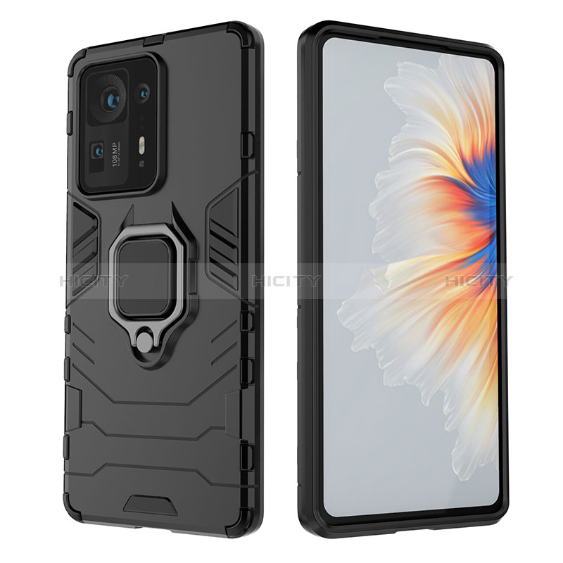 Funda Bumper Silicona y Plastico Mate Carcasa con Magnetico Anillo de dedo Soporte KC1 para Xiaomi Mi Mix 4 5G