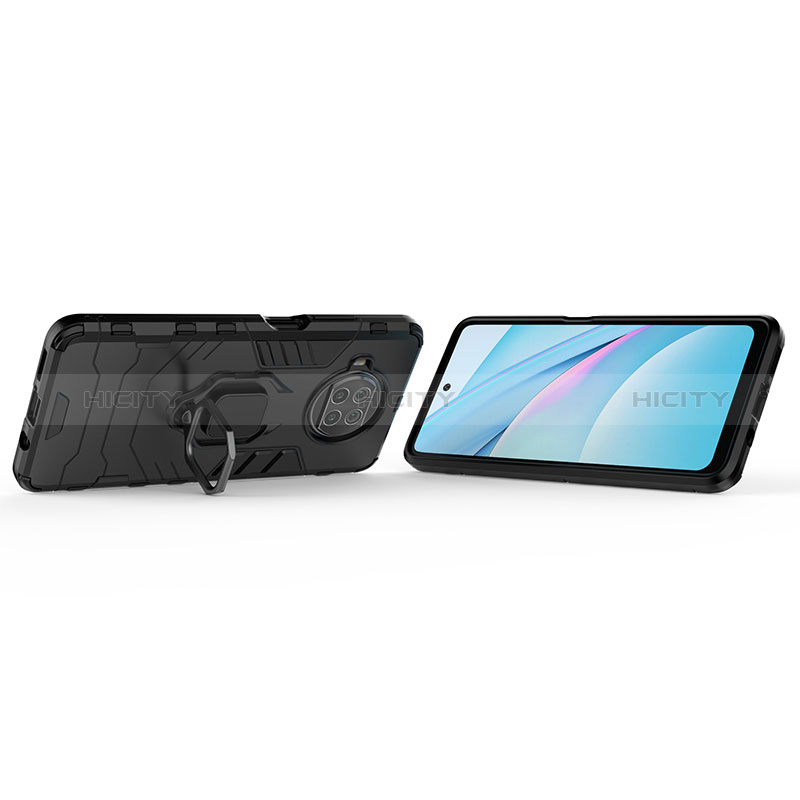 Funda Bumper Silicona y Plastico Mate Carcasa con Magnetico Anillo de dedo Soporte KC2 para Xiaomi Mi 10T Lite 5G