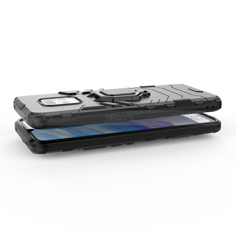 Funda Bumper Silicona y Plastico Mate Carcasa con Magnetico Anillo de dedo Soporte KC2 para Xiaomi Redmi 10X Pro 5G