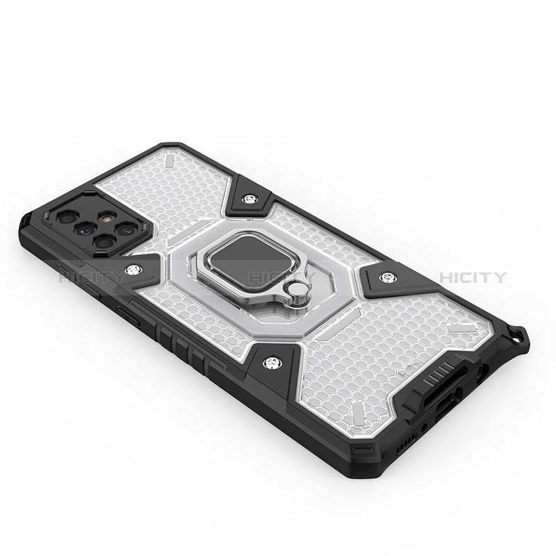 Funda Bumper Silicona y Plastico Mate Carcasa con Magnetico Anillo de dedo Soporte KC3 para Samsung Galaxy A71 4G A715