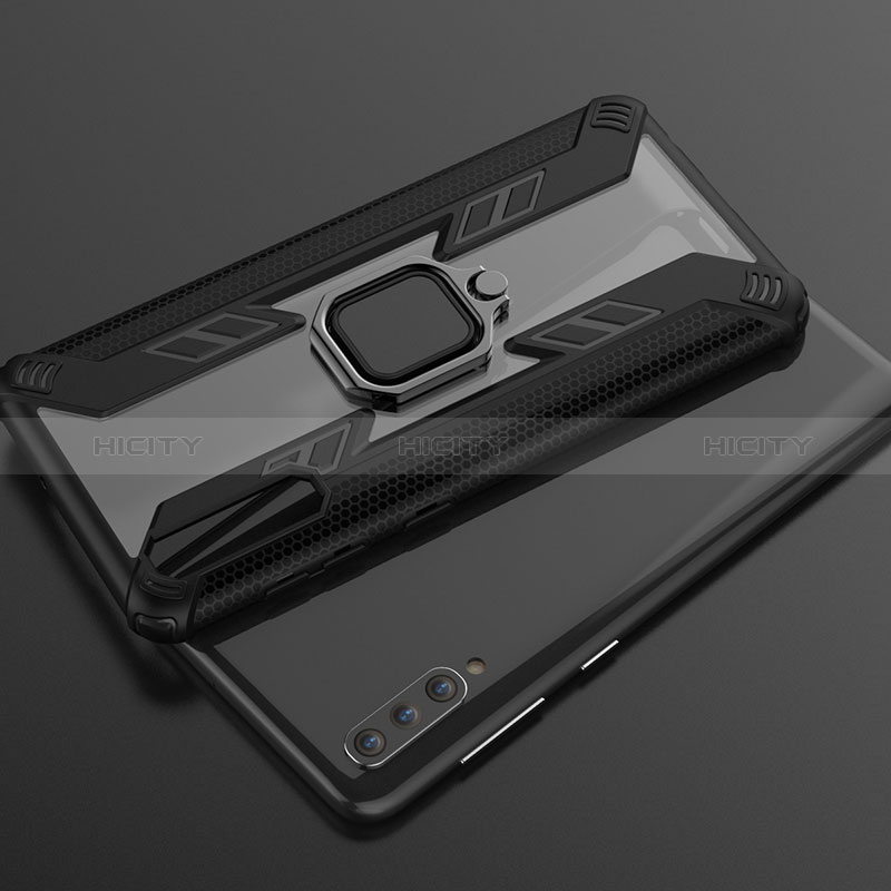 Funda Bumper Silicona y Plastico Mate Carcasa con Magnetico Anillo de dedo Soporte KC4 para Samsung Galaxy A50S