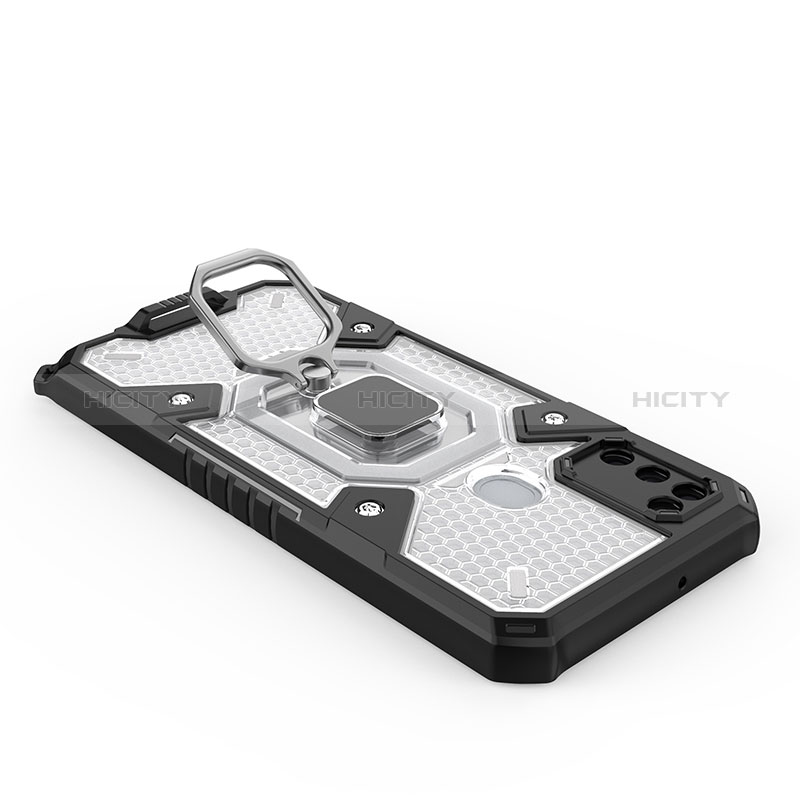 Funda Bumper Silicona y Plastico Mate Carcasa con Magnetico Anillo de dedo Soporte KC4 para Samsung Galaxy M30s