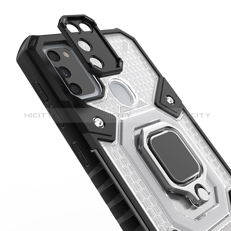 Funda Bumper Silicona y Plastico Mate Carcasa con Magnetico Anillo de dedo Soporte KC4 para Samsung Galaxy M30s