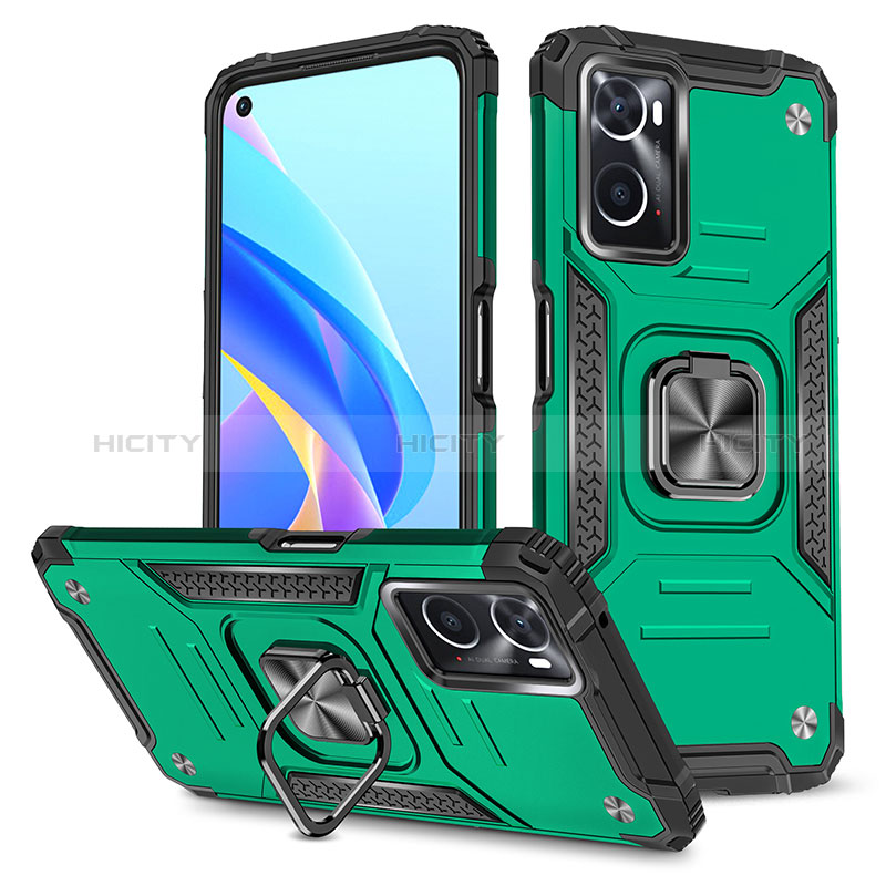 Funda Bumper Silicona y Plastico Mate Carcasa con Magnetico Anillo de dedo Soporte MQ1 para Oppo A76