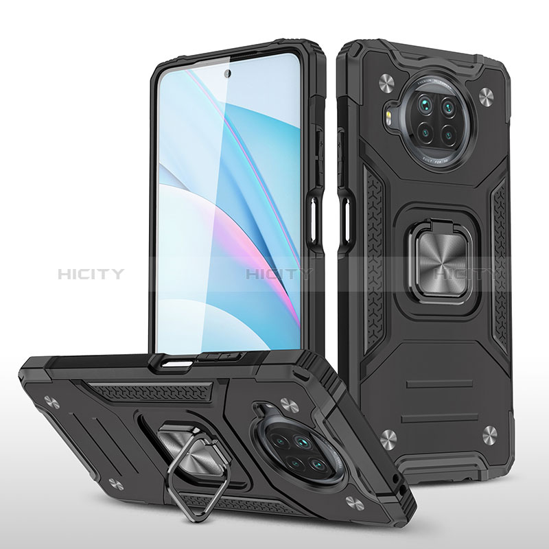 Funda Bumper Silicona y Plastico Mate Carcasa con Magnetico Anillo de dedo Soporte MQ1 para Xiaomi Mi 10T Lite 5G