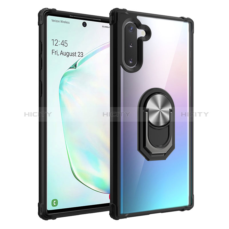 Funda Bumper Silicona y Plastico Mate Carcasa con Magnetico Anillo de dedo Soporte MQ2 para Samsung Galaxy Note 10 5G