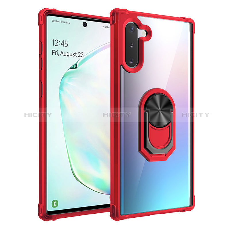 Funda Bumper Silicona y Plastico Mate Carcasa con Magnetico Anillo de dedo Soporte MQ2 para Samsung Galaxy Note 10 5G