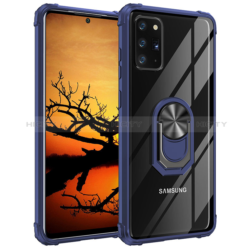 Funda Bumper Silicona y Plastico Mate Carcasa con Magnetico Anillo de dedo Soporte MQ2 para Samsung Galaxy Note 20 5G