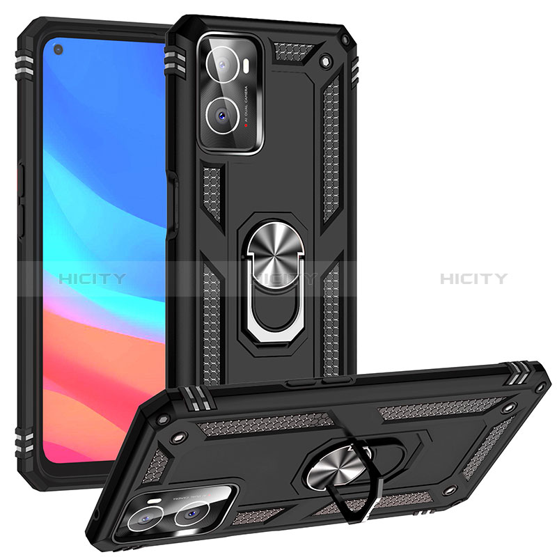 Funda Bumper Silicona y Plastico Mate Carcasa con Magnetico Anillo de dedo Soporte MQ3 para Oppo A76