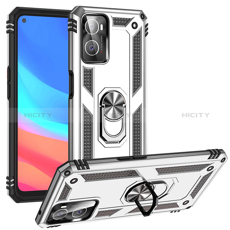 Funda Bumper Silicona y Plastico Mate Carcasa con Magnetico Anillo de dedo Soporte MQ3 para Oppo A76