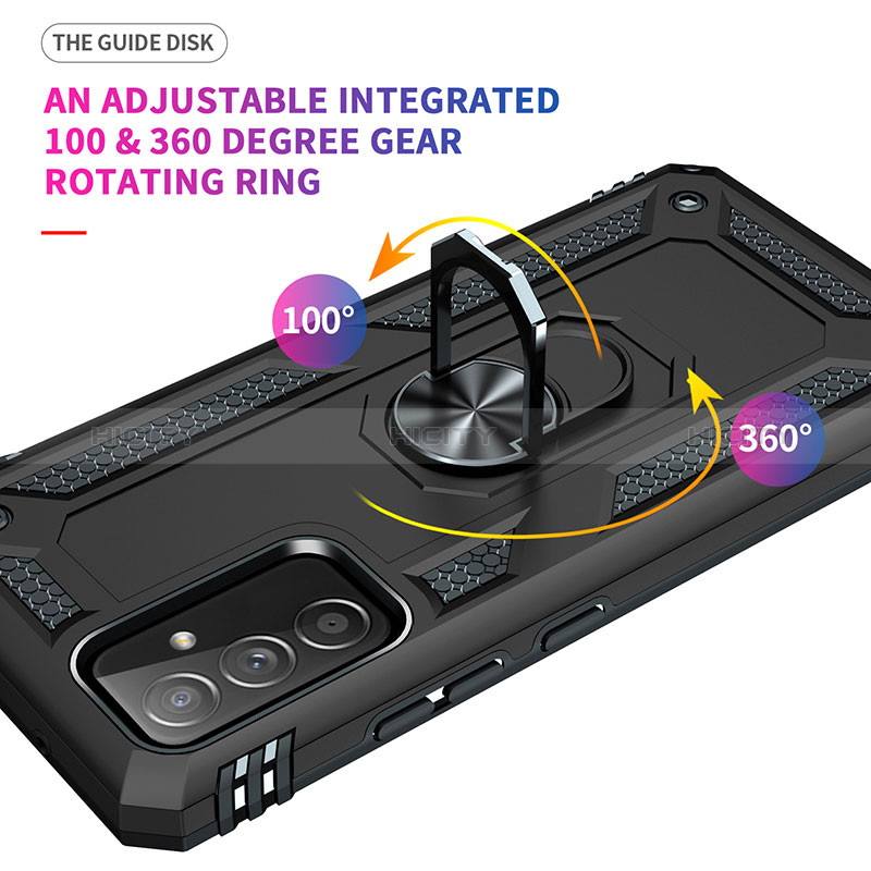 Funda Bumper Silicona y Plastico Mate Carcasa con Magnetico Anillo de dedo Soporte MQ3 para Samsung Galaxy A15 5G